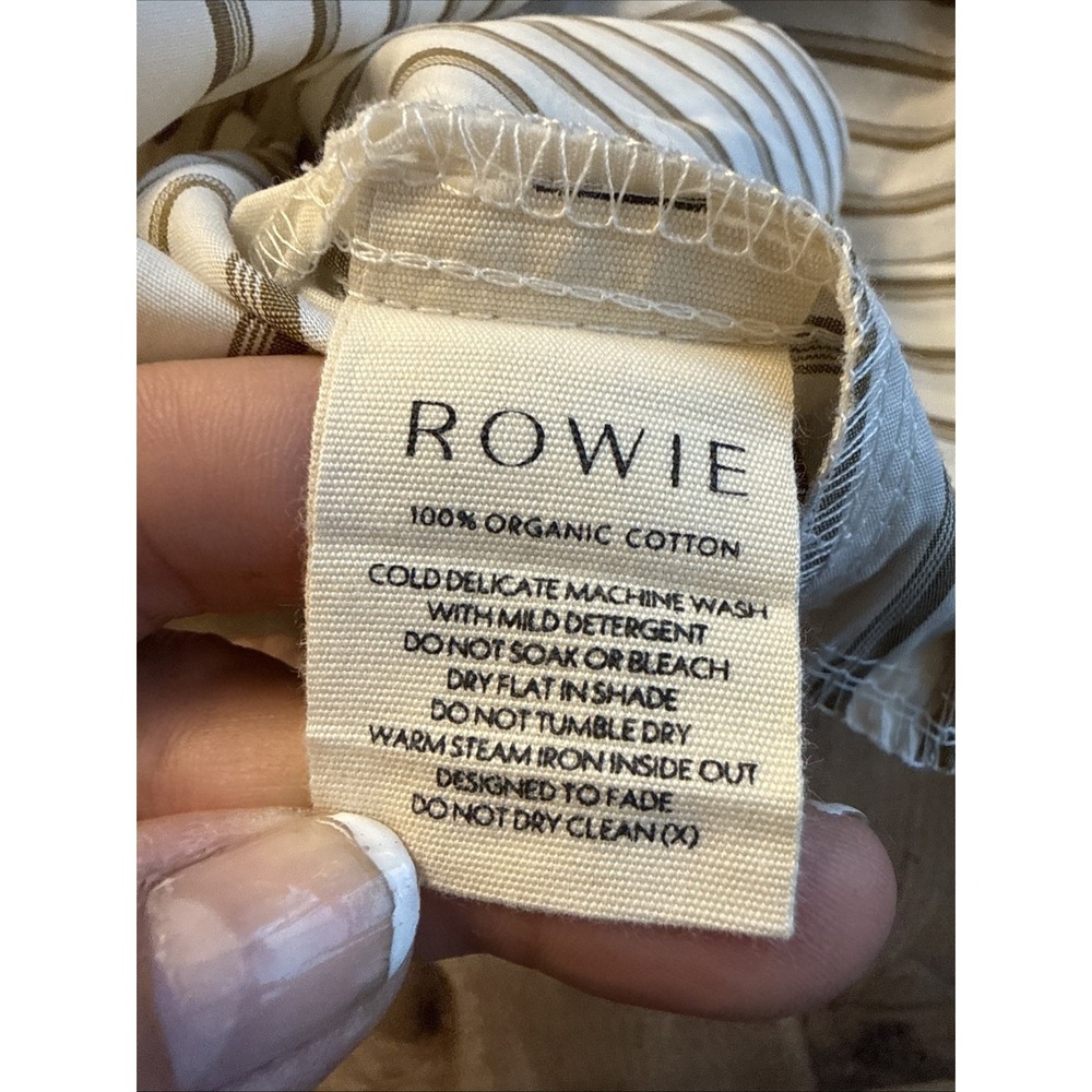rowie the label Organic Cotton Striped White Brown Boxer shorts size M - Picture 6 of 8